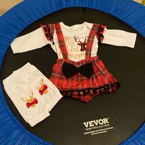 NWOT Baby Girl First Christmas Outfit